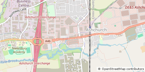 Map of Tewkesbury