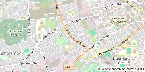 Map of Bradford, West Yorkshire