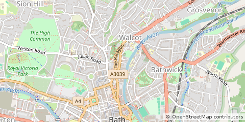 Map of Bath, Somerset