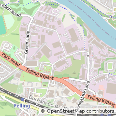 Map of Gateshead, Tyne & Wear