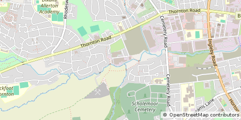 Map of Bradford, Westyorkshire