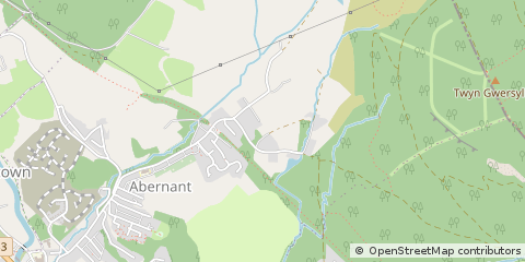 Map of Aberdare, RCT