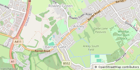 Map of Barnet, Hertfordshire