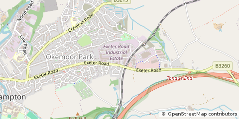Map of Okehampton, Devon