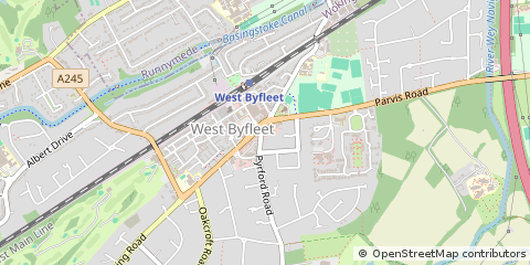Map of West Byfleet, Surrey