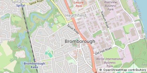 Map of Bromborough, Wirral