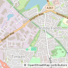 Map of Daventry, Northamptonshire