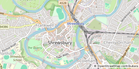 Map of Shrewsbury