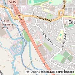 Map of Eastwood, Nottinghamshire