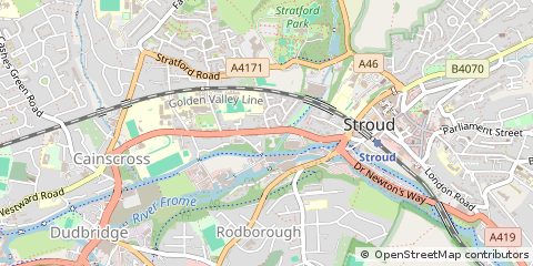 Map of Stroud, Gloucestershire
