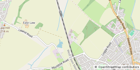 Map of Carluke, Lanarkshire