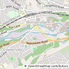Map of Huddersfield, West Yorkshire
