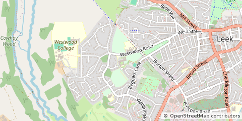 Map of Leek, Staffordshire