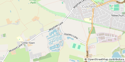 Map of Culcheth, Warrington