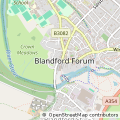 Map of Blandford Forum, Dorset