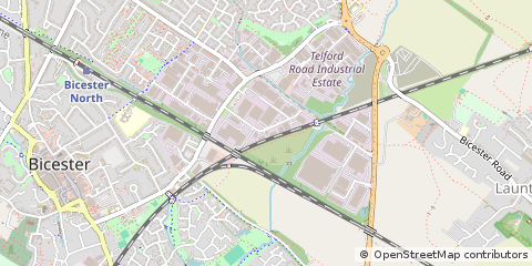 Map of Bicester, Oxon