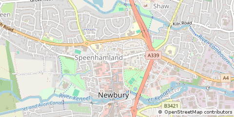 Map of Newbury, Berkshire