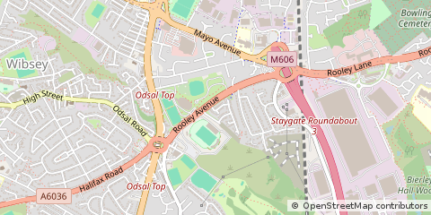 Map of Bradford, West Yorkshire