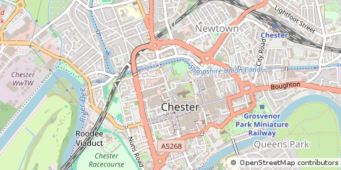 Map of Chester, Cheshire