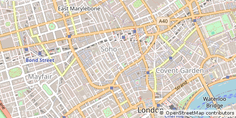 Map of Soho, London