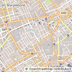 Map of Soho, London