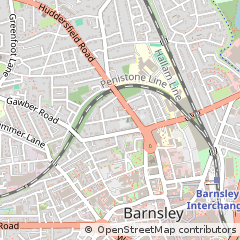 Map of Barnsley, South Yorkshire