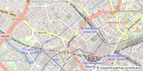Map of Birmingham, West Midlands