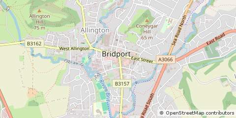 Map of Bridport, Dorset