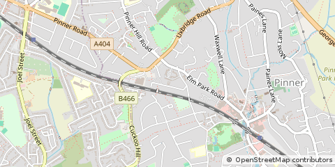 Map of Pinner, Middlesex