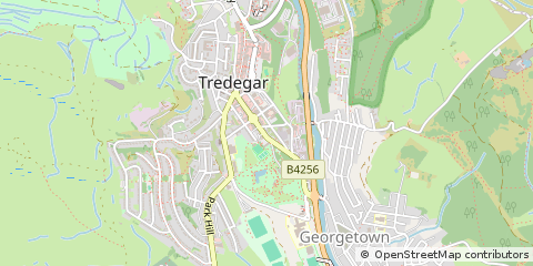 Map of Blaenau, Gwent