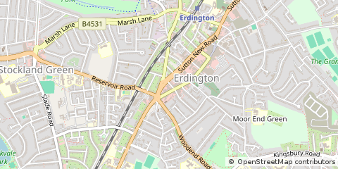 Map of Erdington, Birmingham