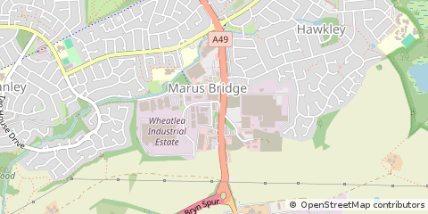 Map of Wigan, Greater Manchester