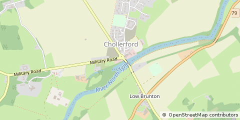Map of Hexham, Northumberland