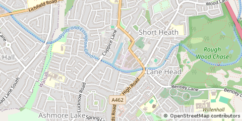 Map of Willenhall, West Midlands