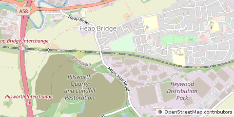 Map of Bury, Lancashire
