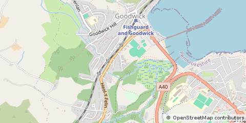 Map of Goodwick, Dyfed