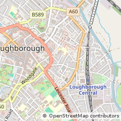 Map of Loughborough, Leicestershire