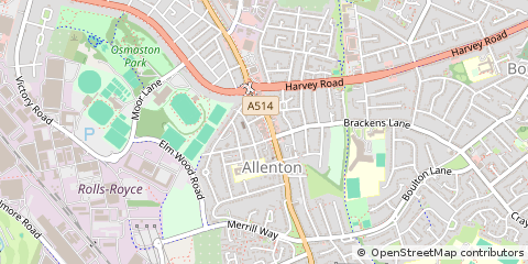 Map of Derby, Derbyshire