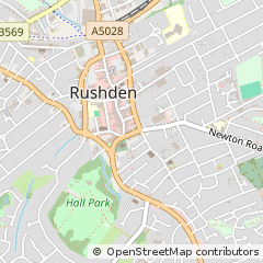 Map of Rushden, Northamptonshire