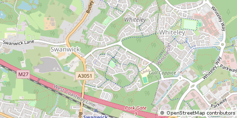 Map of Fareham, Hampshire