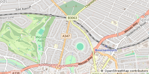 Map of Bournemouth, Dorset