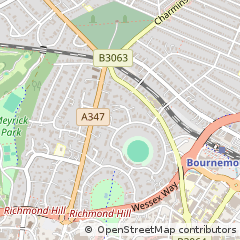Map of Bournemouth, Dorset