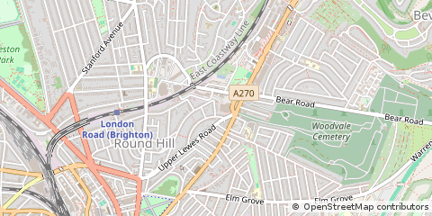 Map of Brighton, East Sussex