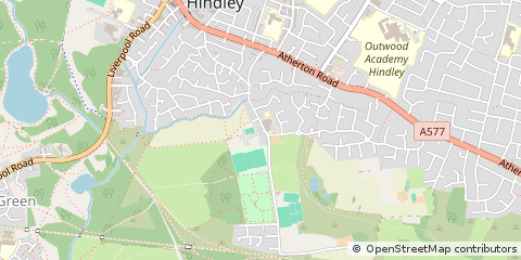 Map of Wigan, Lancashire