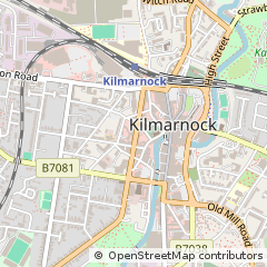 Map of Kilmarnock, Ayrshire