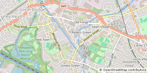 Map of West Bromwich, West Midlands