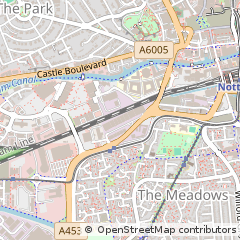 Map of Nottingham, Nottinghamshire