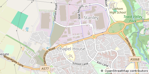 Map of Skelmersdale, Lancs