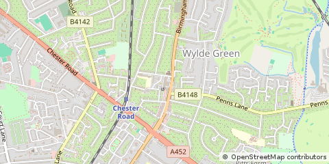 Map of Sutton Coldfield