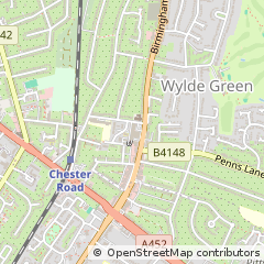 Map of Sutton Coldfield
